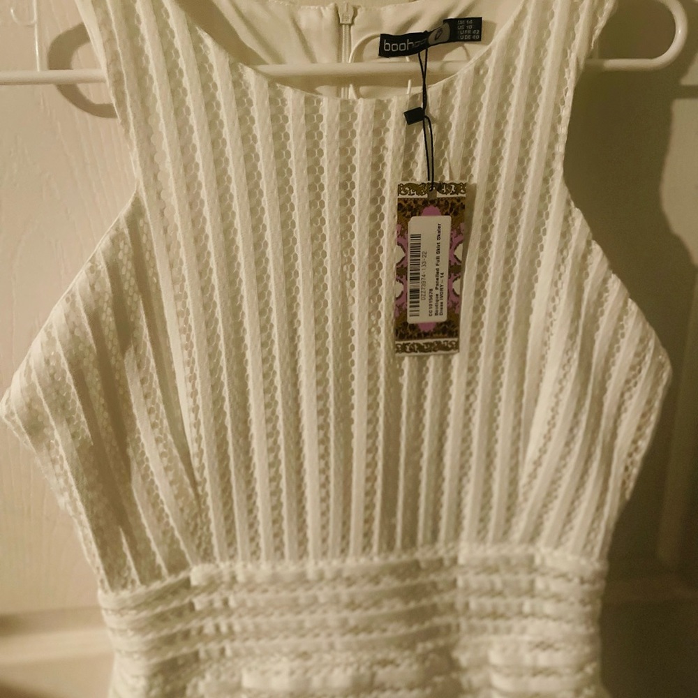 White tulip hem dress . Perfect for wedding or bridal shower